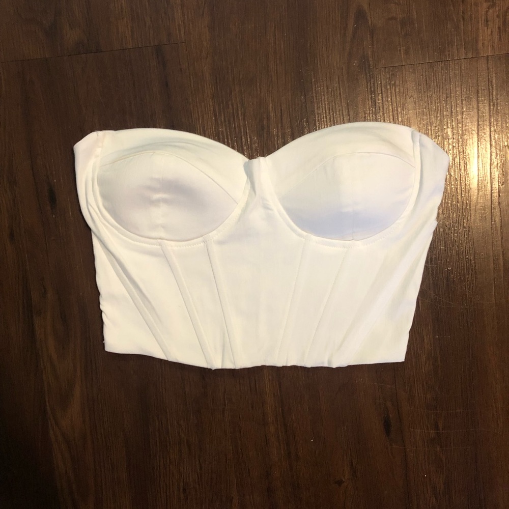 White corset top